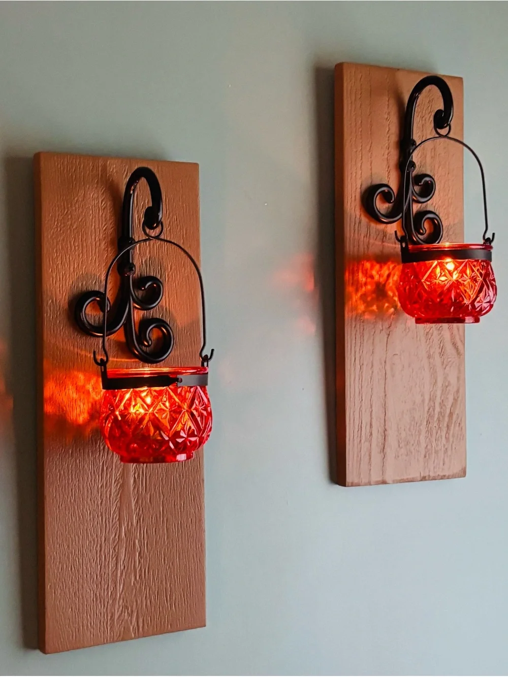 Set of Two Wall Sconces Candle Holders